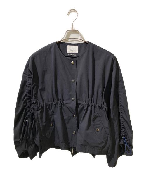 EZUMI（エズミ）EZUMI (エズミ) parigot (パリゴ) 別注サイドプリーツブルゾン ネイビー サイズ:Freeの古着・服飾アイテム