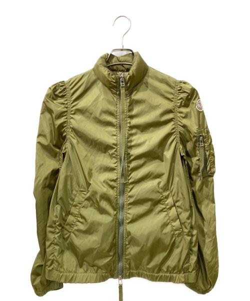 MONCLER（モンクレール）MONCLER (モンクレール) SARA/パフスリーブナイロンジャケット グリーンの古着・服飾アイテム