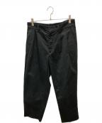 wirrowウィロウ）の古着「Cotton Gabardine Tuck Pants」｜ブラック