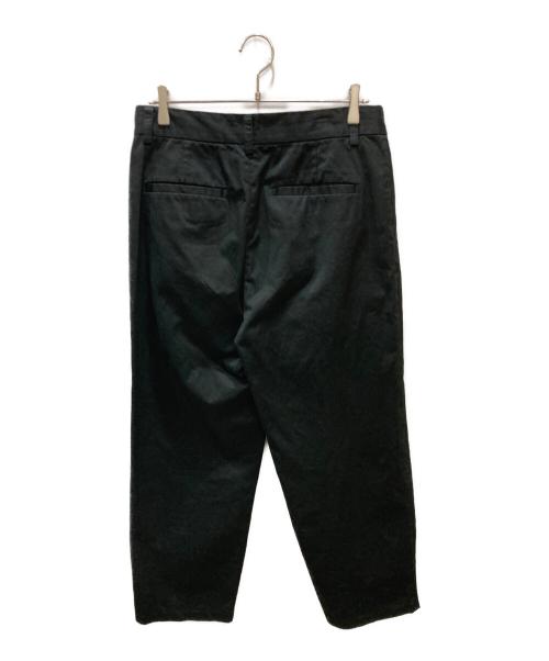 wirrow（ウィロウ）wirrow (ウィロウ) Cotton Gabardine Tuck Pants ブラック サイズ:3の古着・服飾アイテム