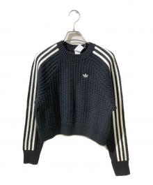 adidas（アディダス）の古着「アディカラー ニット クルーネックセーター」｜ブラック