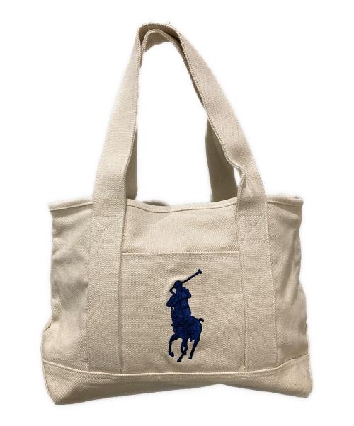 POLO RALPH LAUREN（ポロ・ラルフローレン）POLO RALPH LAUREN (ポロ・ラルフローレン) スクールトートバッグ ベージュの古着・服飾アイテム