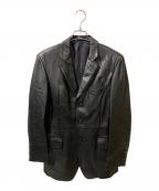 GAULTIER HOMME objetゴルチエオムオブジェ）の古着「ラムレザー3Bジャケット」｜ブラック