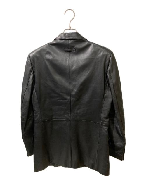 GAULTIER HOMME objet（ゴルチエオムオブジェ）GAULTIER HOMME objet (ゴルチエオムオブジェ) ラムレザー3Bジャケット ブラック サイズ:48の古着・服飾アイテム