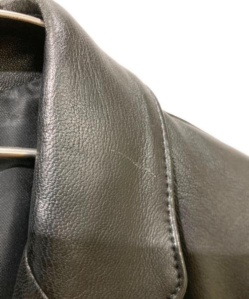 GAULTIER HOMME objet（ゴルチエオムオブジェ）GAULTIER HOMME objet (ゴルチエオムオブジェ) ラムレザー3Bジャケット ブラック サイズ:48の古着・服飾アイテム