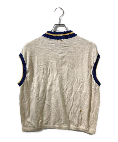 45R（フォーティファイブ・アール）45R (フォーティファイブ・アール) ドッキングニットベスト ベージュ サイズ:Freeの古着・服飾アイテム