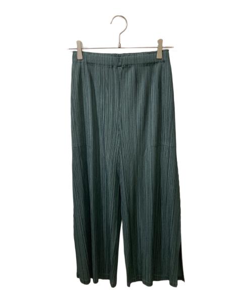 PLEATS PLEASE（プリーツプリーズ）PLEATS PLEASE (プリーツプリーズ) プリーツパンツ グリーン サイズ:3の古着・服飾アイテム