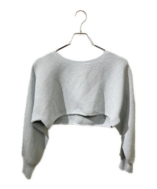 COCODEAL（ココディール）COCODEAL (ココディール) クロップドニット×メローティアードキャミワンピース スカイブルー サイズ:2の古着・服飾アイテム