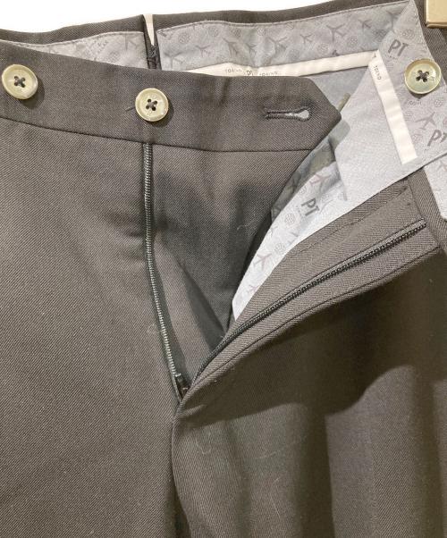 PT TORINO（ピーティートリノ）PT TORINO (ピーティートリノ) ノープリーツ スラックス / パンツ ブラック サイズ:48の古着・服飾アイテム