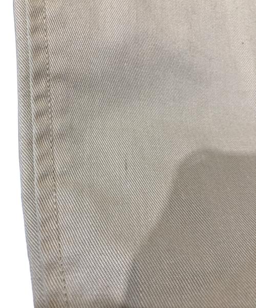 CAHLUMN（カウラム）CAHLUMN (カウラム) TC Twill 1 Tuck Pants / ツイルワンタックパンツ チノパン ベージュ サイズ:Lの古着・服飾アイテム