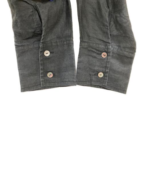 minitz（ミニッツ）minitz (ミニッツ) リネンロングシャツワンピース ブラック サイズ:-（実寸参照)の古着・服飾アイテム