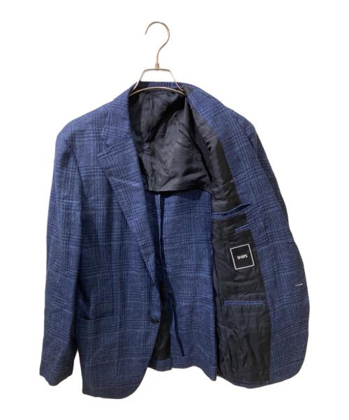SHIPS（シップス）SHIPS (シップス) LORO PIANA (ロロピアーナ) LINEN TWEEDテーラードジャケット / リネン ツイード ネイビー サイズ:48の古着・服飾アイテム