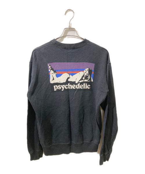 Hysteric Glamour（ヒステリックグラマー）Hysteric Glamour (ヒステリックグラマー) PSYCHEDELICスウェット / ガールプリントスウェット ブラック サイズ:Lの古着・服飾アイテム