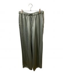 23区（ニジュウサンク）の古着「ドレープサテン 2WAY ドロスト パンツ」｜オリーブ