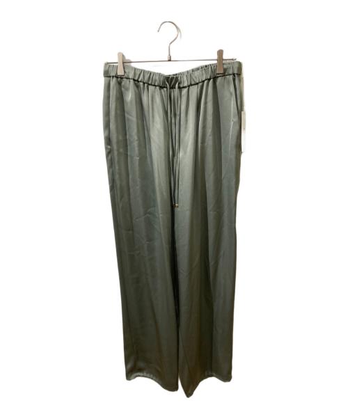 23区（ニジュウサンク）23区 (ニジュウサンク) ドレープサテン 2WAY ドロスト パンツ オリーブ サイズ:44の古着・服飾アイテム
