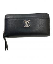 LOUIS VUITTON（ルイ ヴィトン）の古着「ロックミー LVロゴジッピーウォレット/長財布」｜ブラック