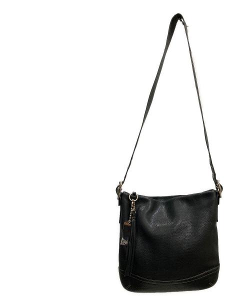 COACH（コーチ）COACH (コーチ) レザーショルダーバッグ ブラックの古着・服飾アイテム
