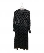 CLANEクラネ）の古着「BIG DOT OPAL ONEPIECE」｜ブラック