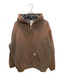 CarHartt（カーハート）の古着「古着中綿スウェットパーカー」｜ブラウン