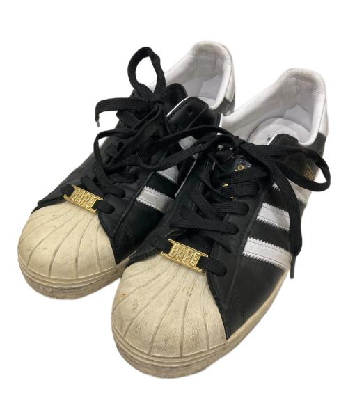 adidas（アディダス）adidas (アディダス) A BATHING APE (アベイシングエイプ) スニーカー ブラック サイズ:US9の古着・服飾アイテム