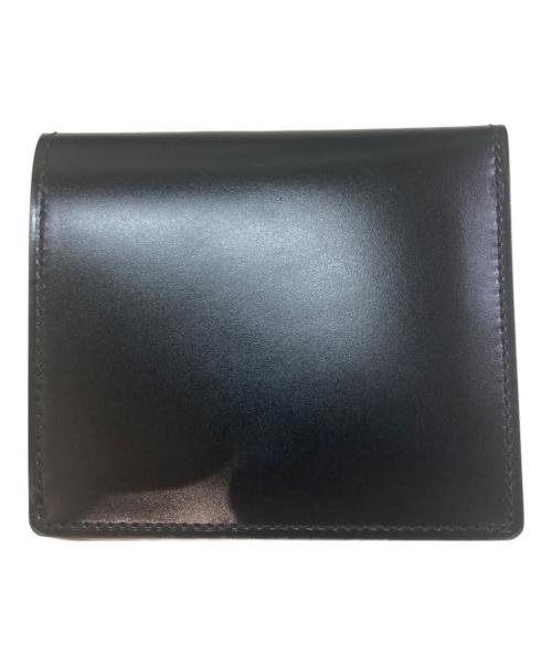 UNIQUEON（ユニコーン）UNIQUEON (ユニコーン) コードバンコインポケット付きカードケース ブラックの古着・服飾アイテム