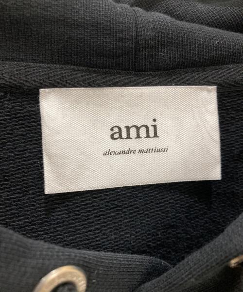 AMI PARIS（アミ パリス）AMI PARIS (アミ パリス) ハート刺繍スウェットパーカー ブラック サイズ:XLの古着・服飾アイテム
