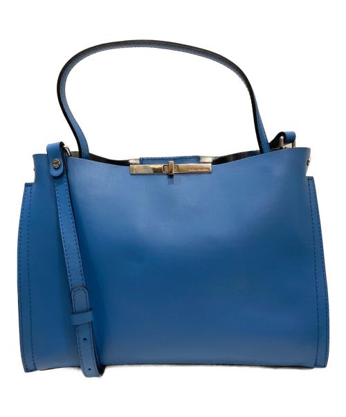 GIANNI CHIARINI（ジャンニ キアリーニ）GIANNI CHIARINI (ジャンニ キアリーニ) ポーチ付きハンドバック ブルーの古着・服飾アイテム