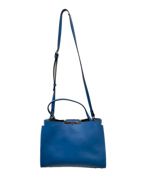 GIANNI CHIARINI（ジャンニ キアリーニ）GIANNI CHIARINI (ジャンニ キアリーニ) ポーチ付きハンドバック ブルーの古着・服飾アイテム