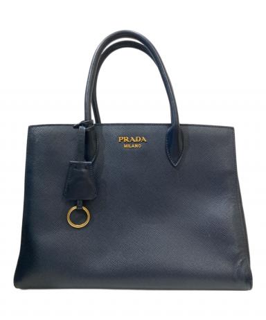 B*t様 PRADA【プラダ】ネイビーカラー　ビジネスバッグ　ギャランティカード 中古・古着通販】PRADA (プラダ) サフィアーノ 2WAYバッグ ネイビー