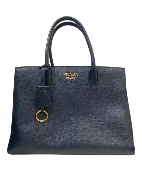 PRADA（プラダ）PRADA (プラダ) サフィアーノ 2WAYバッグ ネイビーの古着・服飾アイテム