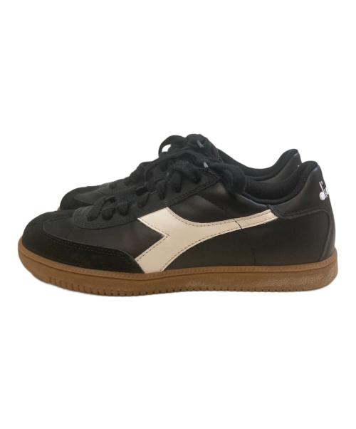 DIADORA（ディアドラ）DIADORA (ディアドラ) TRAINERレザースニーカー ブラック サイズ:26の古着・服飾アイテム