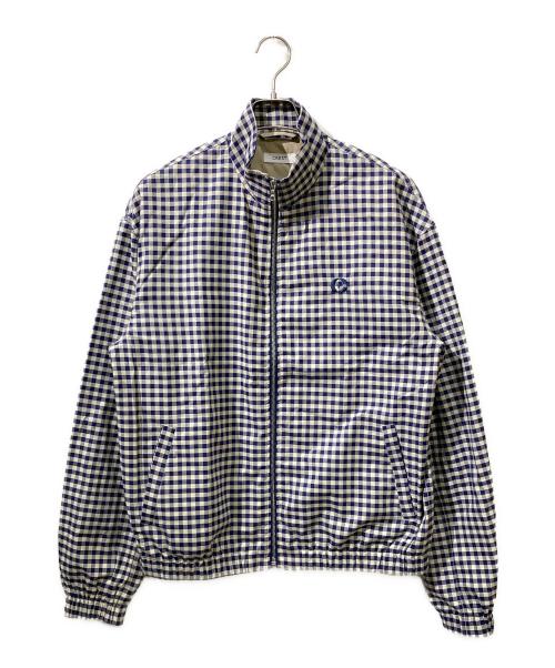 crest clothing（クレスト・クロージング）CREST CLOTHING (クレスト・クロージング) ギンガムチェックブルゾン ホワイト×ブルー サイズ:Mの古着・服飾アイテム