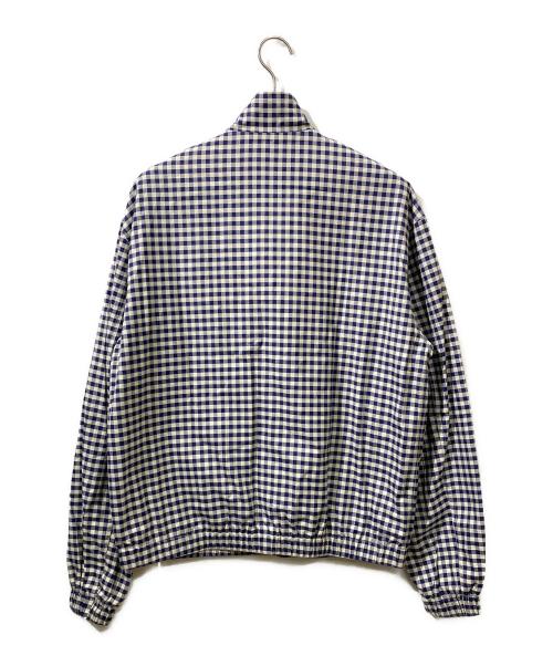 crest clothing（クレスト・クロージング）CREST CLOTHING (クレスト・クロージング) ギンガムチェックブルゾン ホワイト×ブルー サイズ:Mの古着・服飾アイテム