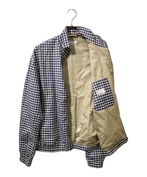 crest clothing（クレスト・クロージング）CREST CLOTHING (クレスト・クロージング) ギンガムチェックブルゾン ホワイト×ブルー サイズ:Mの古着・服飾アイテム