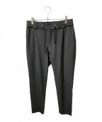 AKMエーケーエム）の古着「SOFT THERMO STRETCH HERRING BONE SWING EASY SINGLE PANTS」｜ブラック