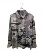 1piu1uguale3ウノピュウノウグァーレトレ）の古着「GOLF POLO CAMOUFLAGEポロシャツ」｜グレー