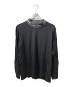 1piu1uguale3ウノピュウノウグァーレトレ）の古着「ロゴリブネックカットソー」｜ブラック