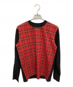COMME des GARCONSコムデギャルソン）の古着「チェックカットソー」｜レッド