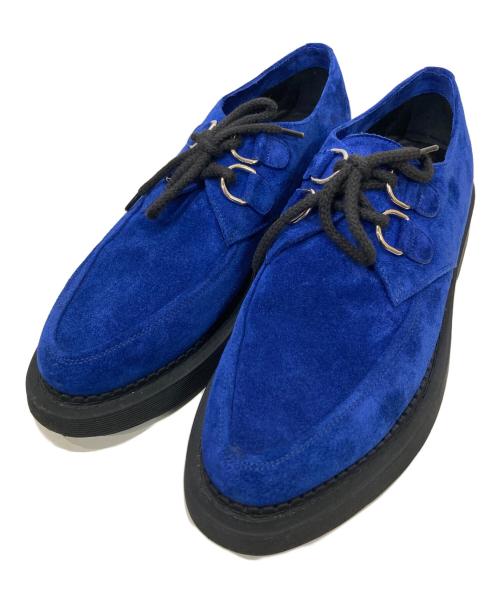 Saint Laurent Paris（サンローランパリ）Saint Laurent Paris (サンローランパリ) スエード レザー レースアップ シューズ ブルー サイズ:42の古着・服飾アイテム