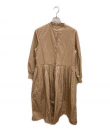 SUM1 STYLE（スミスタイル）の古着「消しプリーツワンピース」｜ベージュ