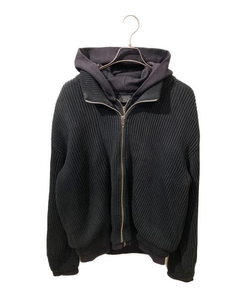 BALENCIAGA（バレンシアガ）BALENCIAGA (バレンシアガ) レイヤードジップアップカーディガン ブラック サイズ:1の古着・服飾アイテム
