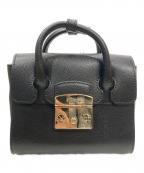 FURLAフルラ）の古着「メトロポリス/サッチェル2WAYショルダーバッグ」｜ブラック