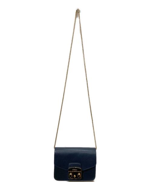 FURLA（フルラ）FURLA (フルラ) メトロポリスショルダーバッグ ネイビーの古着・服飾アイテム