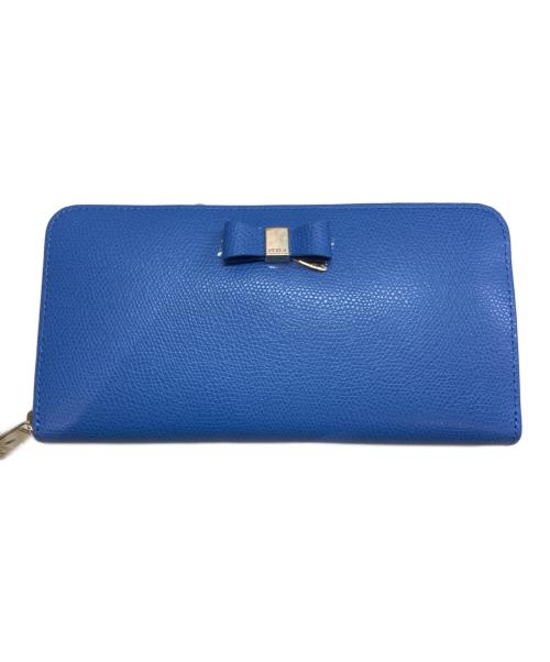 FURLA（フルラ）FURLA (フルラ) アジア/ラウンドファスナーウォレット ブルー 未使用品の古着・服飾アイテム