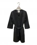 LANVIN en Bleuランバンオンブルー）の古着「ノーカラーコート」｜ネイビー