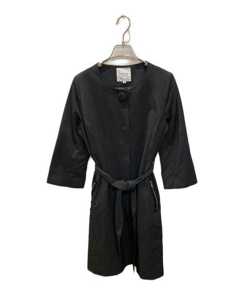 LANVIN en Bleu（ランバンオンブルー）LANVIN en Bleu (ランバンオンブルー) ノーカラーコート ネイビー サイズ:Mの古着・服飾アイテム
