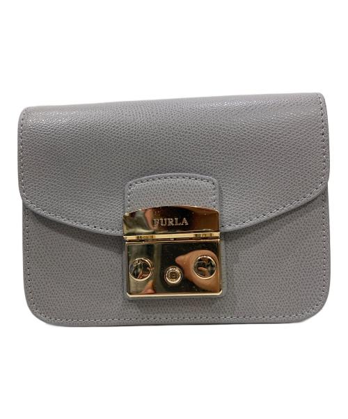 FURLA（フルラ）FURLA (フルラ) メトロポリスショルダーバッグ グレーの古着・服飾アイテム