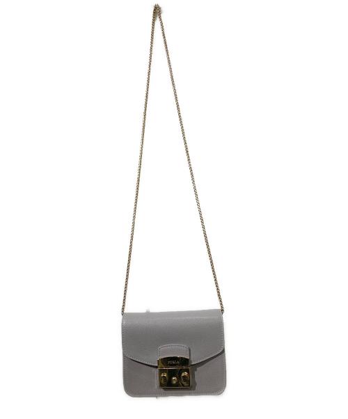 FURLA（フルラ）FURLA (フルラ) メトロポリスショルダーバッグ グレーの古着・服飾アイテム