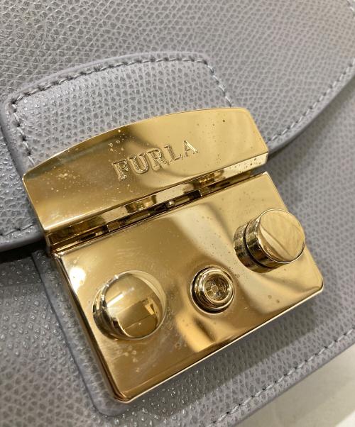 FURLA（フルラ）FURLA (フルラ) メトロポリスショルダーバッグ グレーの古着・服飾アイテム
