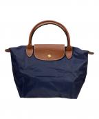 LONGCHAMPロンシャン）の古着「ルプリアージュ トートーバッグ」｜ネイビー